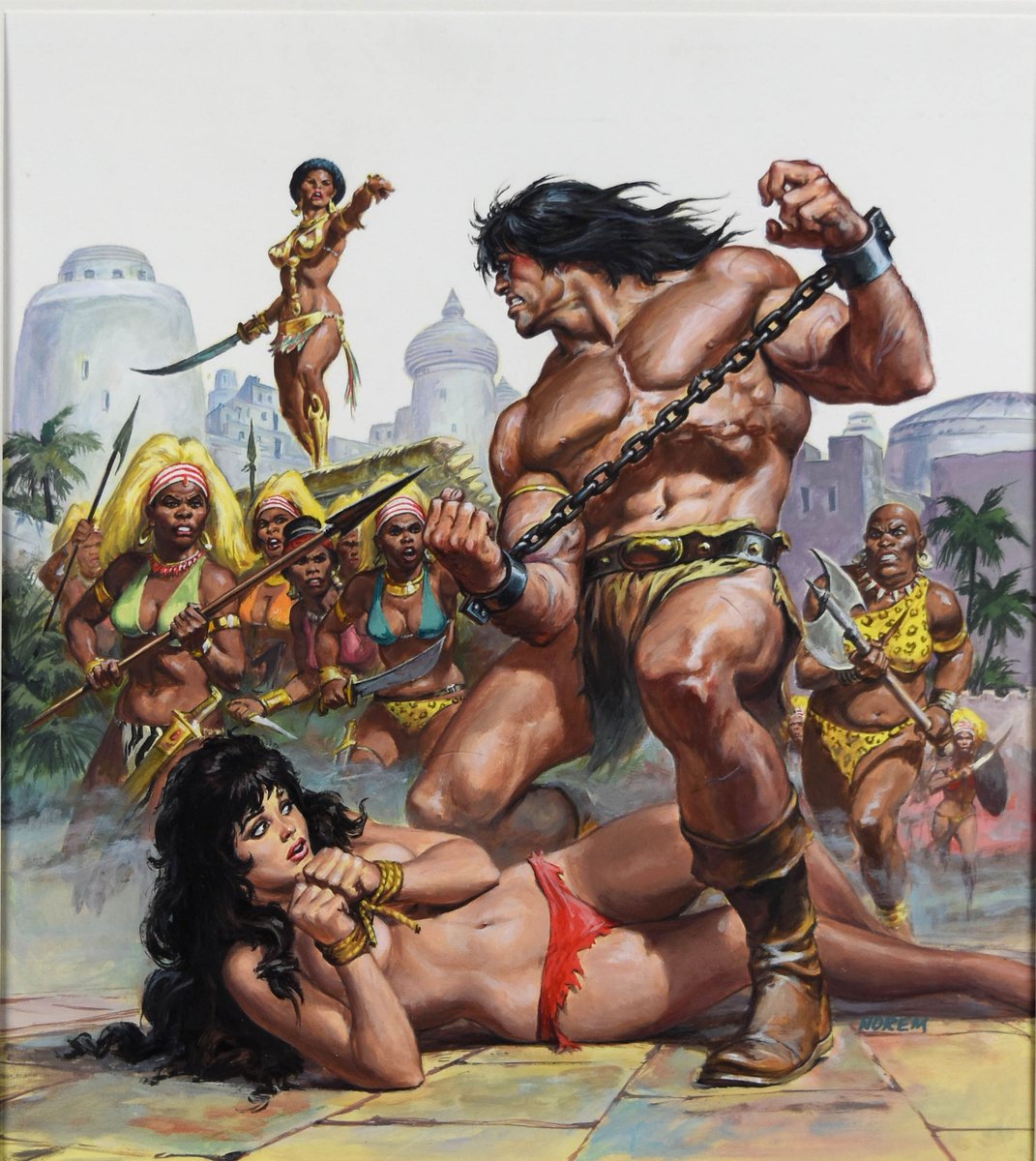 Earl Norem did 45 cover paintings for Savage Sword of Conan magazine publis...