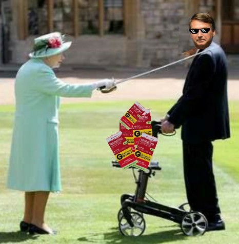 #BolsonaroSalvouARainha

Bolsonaro em um mês:

Evitou uma guerra;
salvou à Rainha e se
Tornou Cavaleiro da Ordem do Império Britânico.