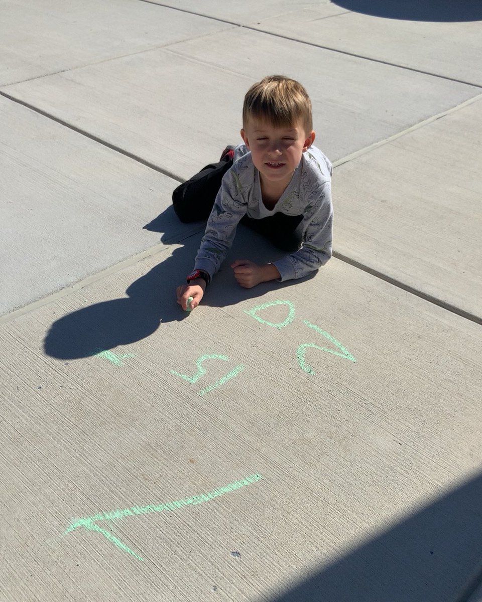 Sunshine ☀️ and 60 degree weather calls for math centers outside!  #mountrockengaged #mathoutdoors