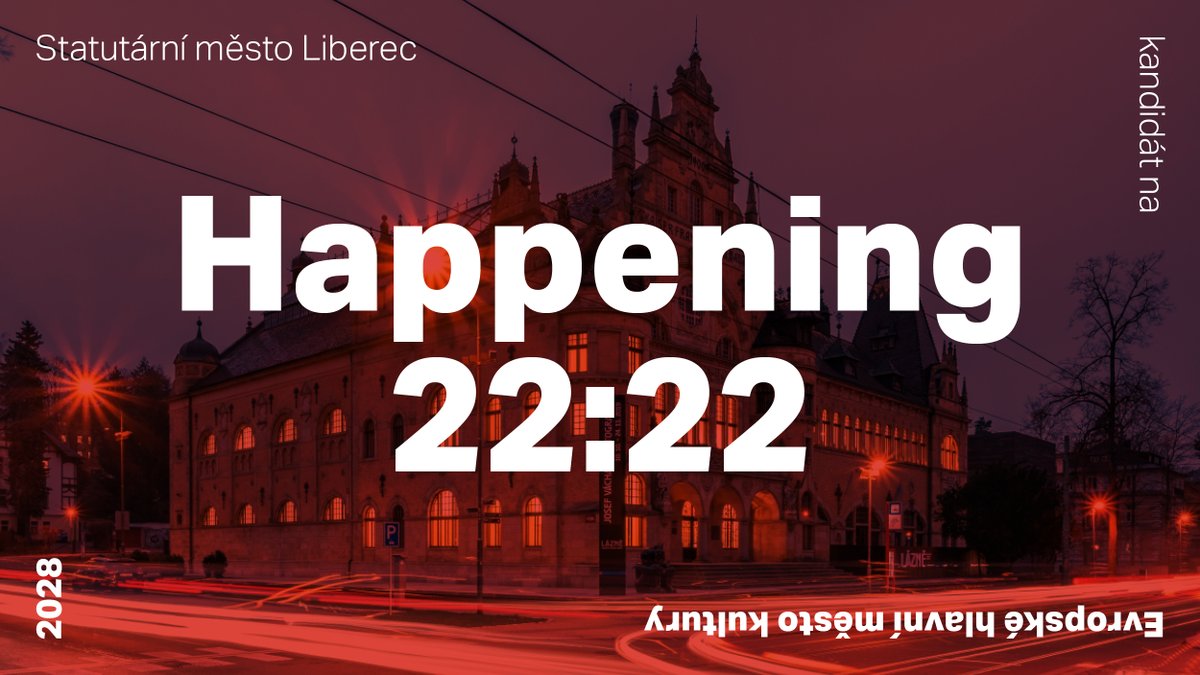 liberec2028's tweet photo. ZÍTRA VEČER proběhne Happening 22:22 https://t.co/13M3Ymf9Xj zapojit se může každý, kdo bude v tuto dobu vzhůru. Není potřeba žádná velká příprava, jen ohlídat čas a zaznamenat co se právě děje – jediná podmínka je, že záznam vznikne přesně ve 22:22 📝⏰ #ogl #liberec2028 https://t.co/uTYpUyIe90
