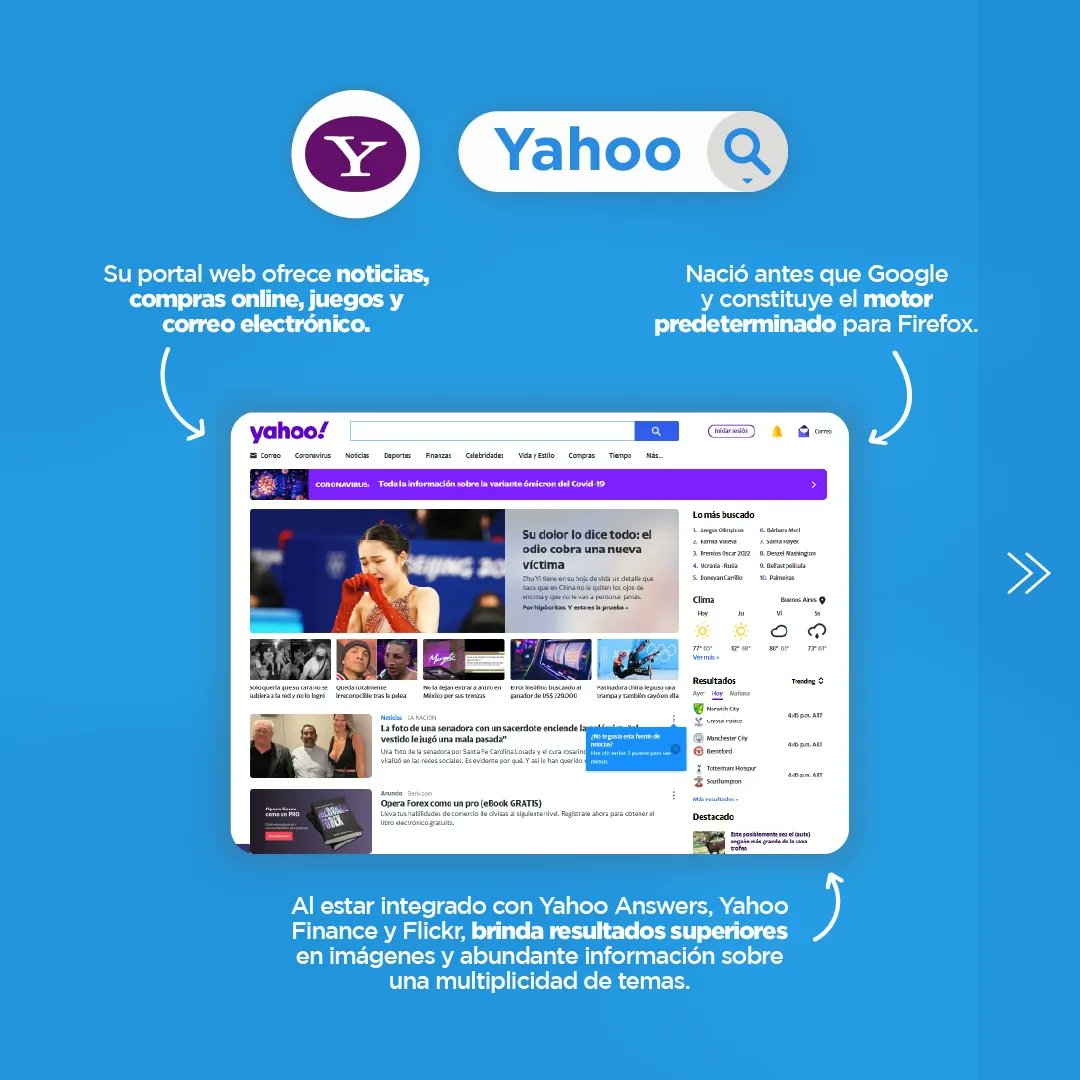 🔍 Si bien Google es el motor de búsqueda más usado, actualmente existen otros motores de búsqueda que brindan excelentes resultados.

Te contamos sobre 5 de ellos, entre los cuales están

✅ Bing
✅ Ask
✅ Yahoo
✅ Ecosia
✅ Search encrypt

Leé más👇

bit.ly/3p6JLnk