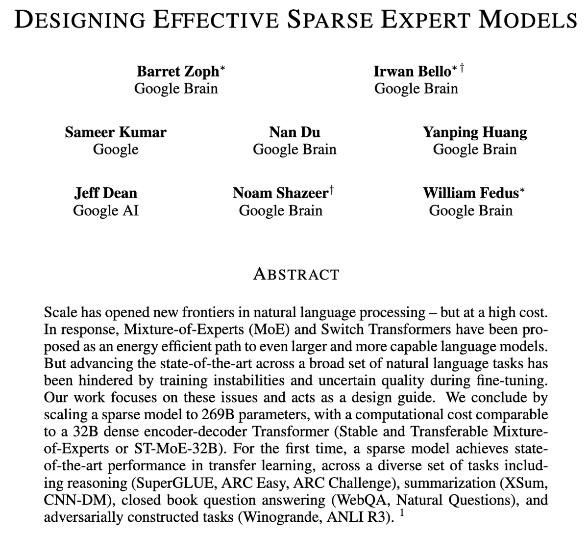 William Fedus tweet media