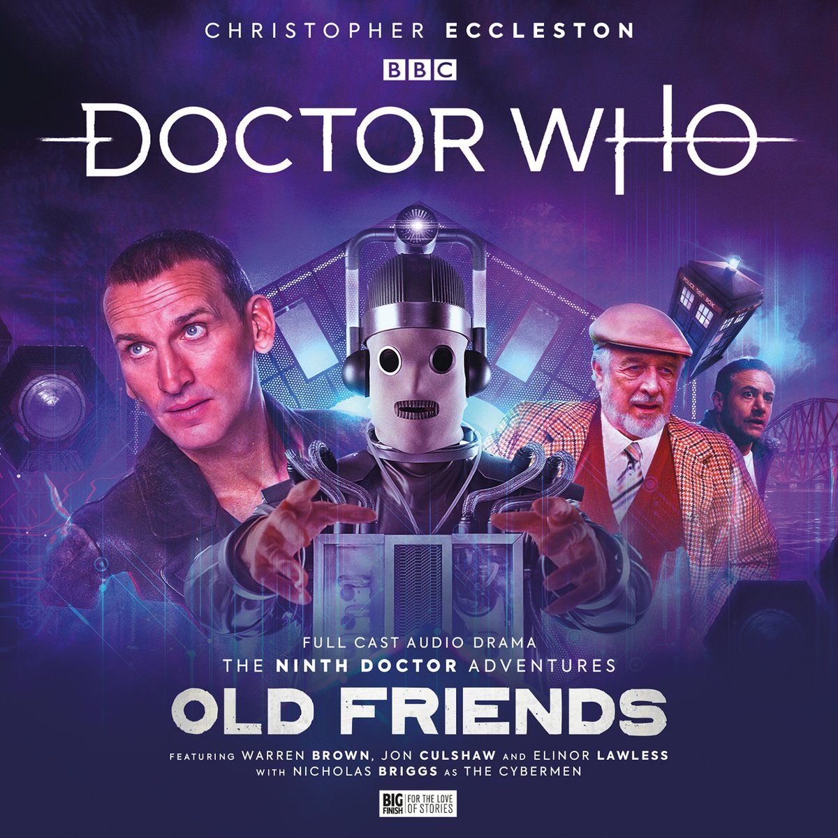 Christopher Eccleston is joined by a stellar cast, including Warren Brown, Jon Culshaw and Elinor Lawless, in #DoctorWho: Old Friends - available now! bgfn.sh/oldfriendsnews