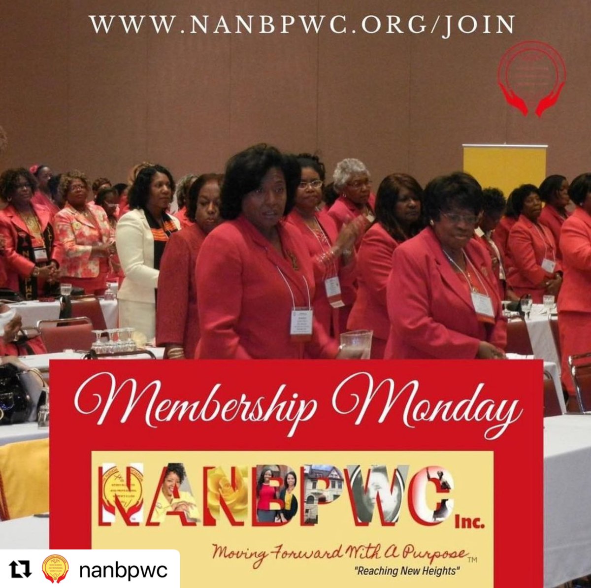 NANBPWC's tweet photo. It’s Membership Monday! If you want to make a difference in your community and enhance your personal and professional development, consider reaching out to a NANBPWC, Inc. Club in your area! #membershipmonday #sisterhood #movingforwardwithapurpose https://t.co/qxr9HWSBRZ