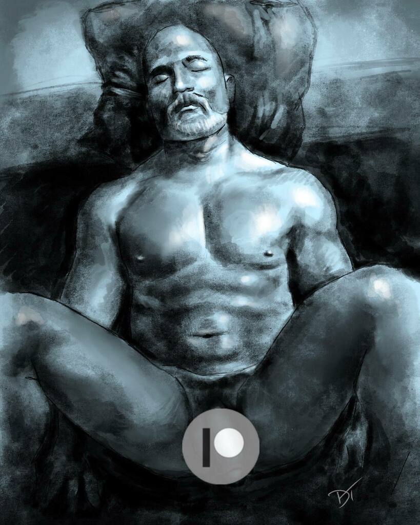 dontwineart's tweet photo. “Taking a Nap” Digital pencil and watercolor. Special thanks to @fitartmodel for the reference photography! Uncensored version on my Patreon. Link in bio.
.
.
.
#gayart #gayartist #gaybear #gaybearart #art #digitalart #nudeart  #nudemaledrawing  #nudemal… https://t.co/ACseYjMVMr https://t.co/XcOFy6AHGi