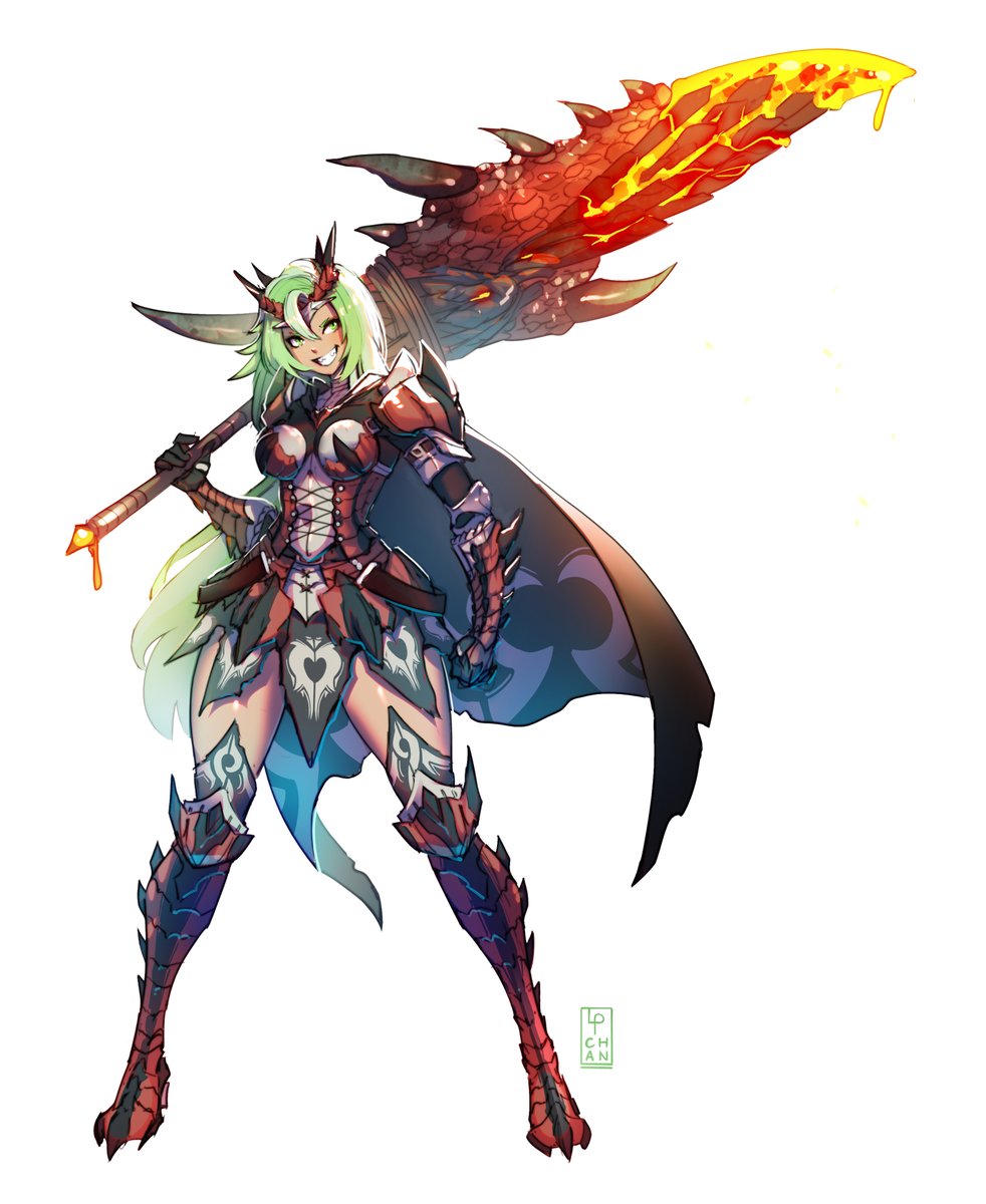 PerroneLia's tweet image. The only thing cooler than Ratholos armor is Dreadking Ratholos armor! ❤️🖤❤️ (commission for @Buttocher)
#MonsterHunter