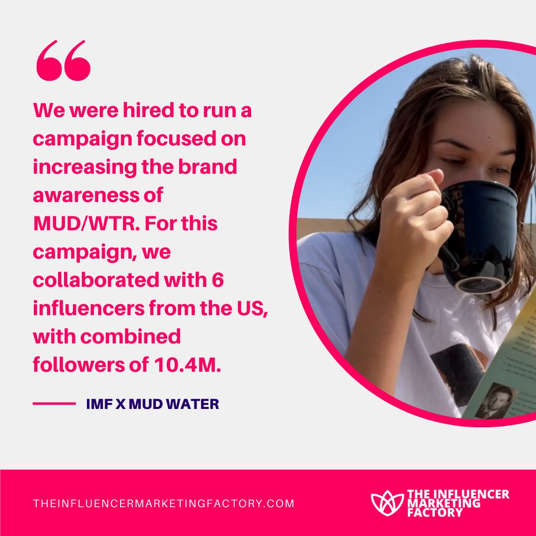 The Influencer Marketing Factory was hired to run a campaign focused on increasing the brand awareness of MUD/WTR.

#influencermarketing #influencers #influencer #contentcreator #creators #creator #marketing #marketingagency #digtialmarketing #lifestyle