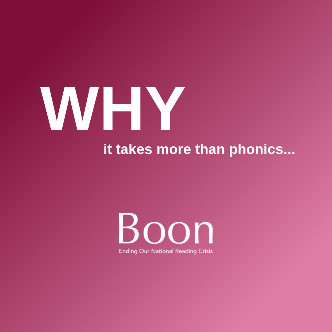 Why - it takes more than phonics. Teachers aren’t trained in the science of reading so those hours are generally unproductive. boonphilanthropy.org/the-reading-cr… 

#EndTheNationalReadingCrisis