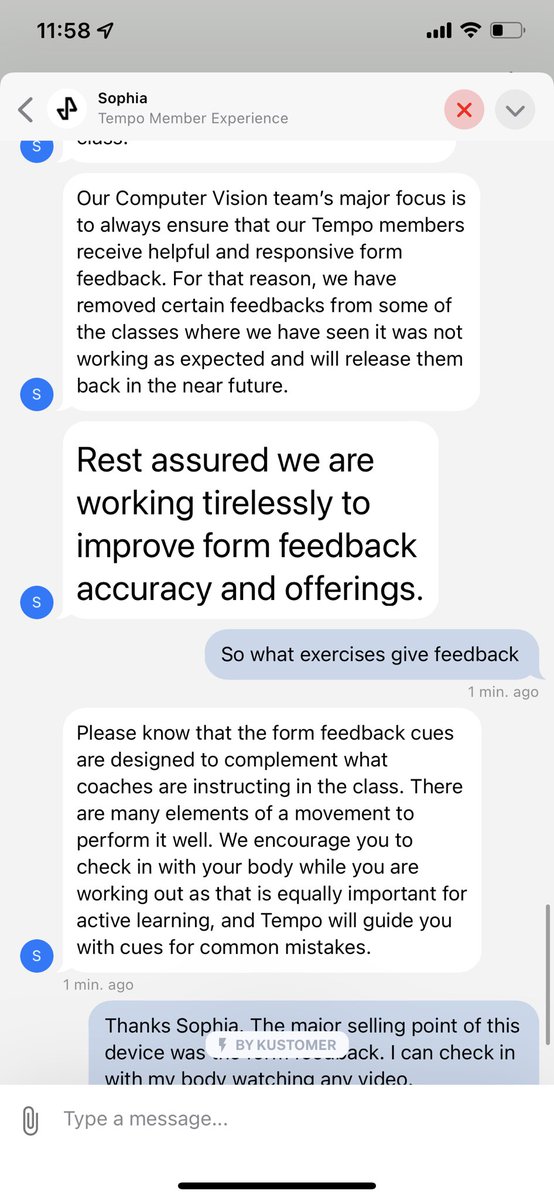 CraigRobertswtf's tweet photo. @TrainWithTempo so the Tempo Move doesn’t actually provide form feedback? Why is that the key selling point in your marketing? https://t.co/L1N8VpC4se