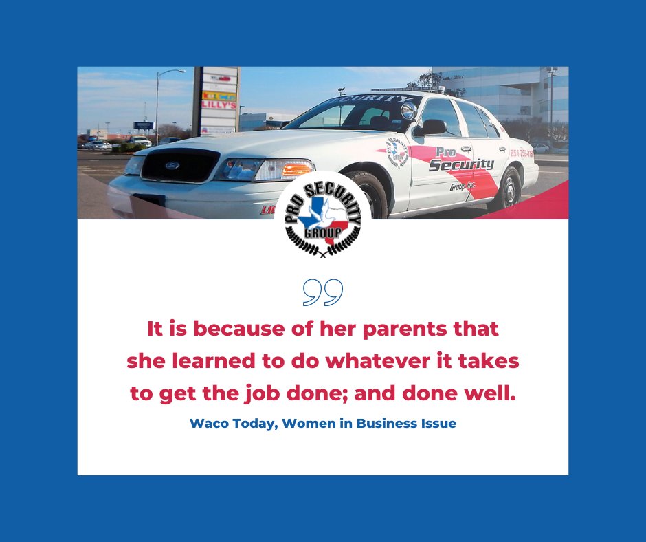 ProSecurityInc's tweet image. Waco Today featured our owner in their Women in Business issue. Denise Nicholson had this to say about her upbringing, and how that led to her success. Grab your copy today!
wacotrib.com/waco_today_mag…
#womanowned #prosecurity