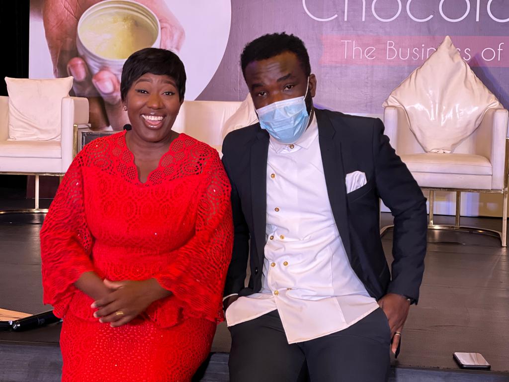 EuniceTornyi's tweet photo. @ghanatourismGTA @motac_gh @MOTACGhana @VisitGhanaNOW @Akwaabauk @moigovgh @GEPAGhana @gipcghana @ghcocobod @gea_ghana Briefing ahead of MC Duties with @ButttyKrow
I see Ghanaian homes serving guests with water and a bar of chocolate.. better days ahead for #Ghana Chocolate #Chocolatarium2022 #Chocolate @etv_ghana @HAPPY989FM @Y1079FM @y1025fm @Y979FM @Official_GMA https://t.co/ZxW0U7Lnmm
