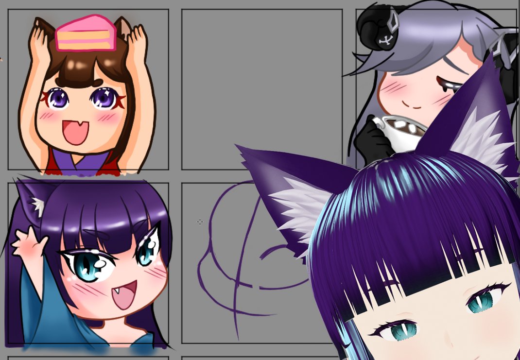 GeariArt's tweet photo. Don't be a sussy baka and miss out my first stream as affiliate tomorrow. Another art stream because we can't focus because chat is being distracting and only did 1 emote. Starting at 2pm GMT +1. #vtuber #ENVtuber https://t.co/67ogjXgQcE