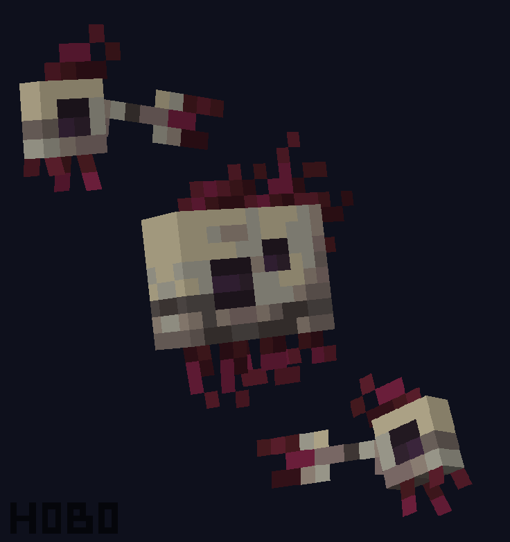 Hobojoe4427's tweet photo. The Bonefish and Skullbug! The smaller fish will school around a skullbug, forming beautiful (if a little haunting) swarms floating through the air! With a little help, you may even be able to lead them around...
#Minecraft #pixelart #Minecraftfanart #DigitalArtist https://t.co/D1WAibOzCL