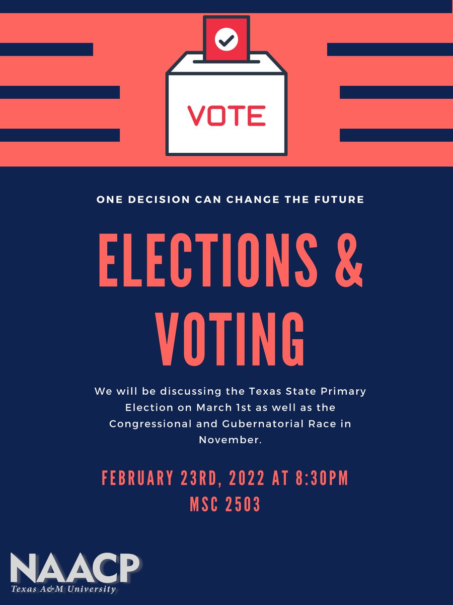 We’re having a GBM this Wednesday, February 23rd, 2022 in MSC 2503 at 8:30pm. Come learn more about the upcoming elections &amp; ways to register to vote! 🗳