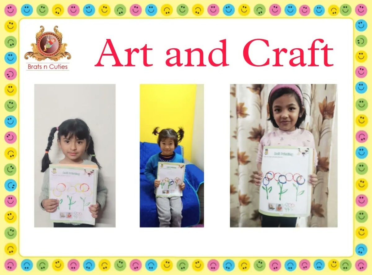brats_n's tweet photo. Lil' #BnCians are enjoying roll printing.
All children are artists and art brings out the inner artist within them, trusting their ideas to explore what is possible! #Art_n_Craft #Fun_with_colour #Brats_n_Cuties #Pre_school_in_dwarka
#play_school_in_dwarka https://t.co/FRpzj67Olj