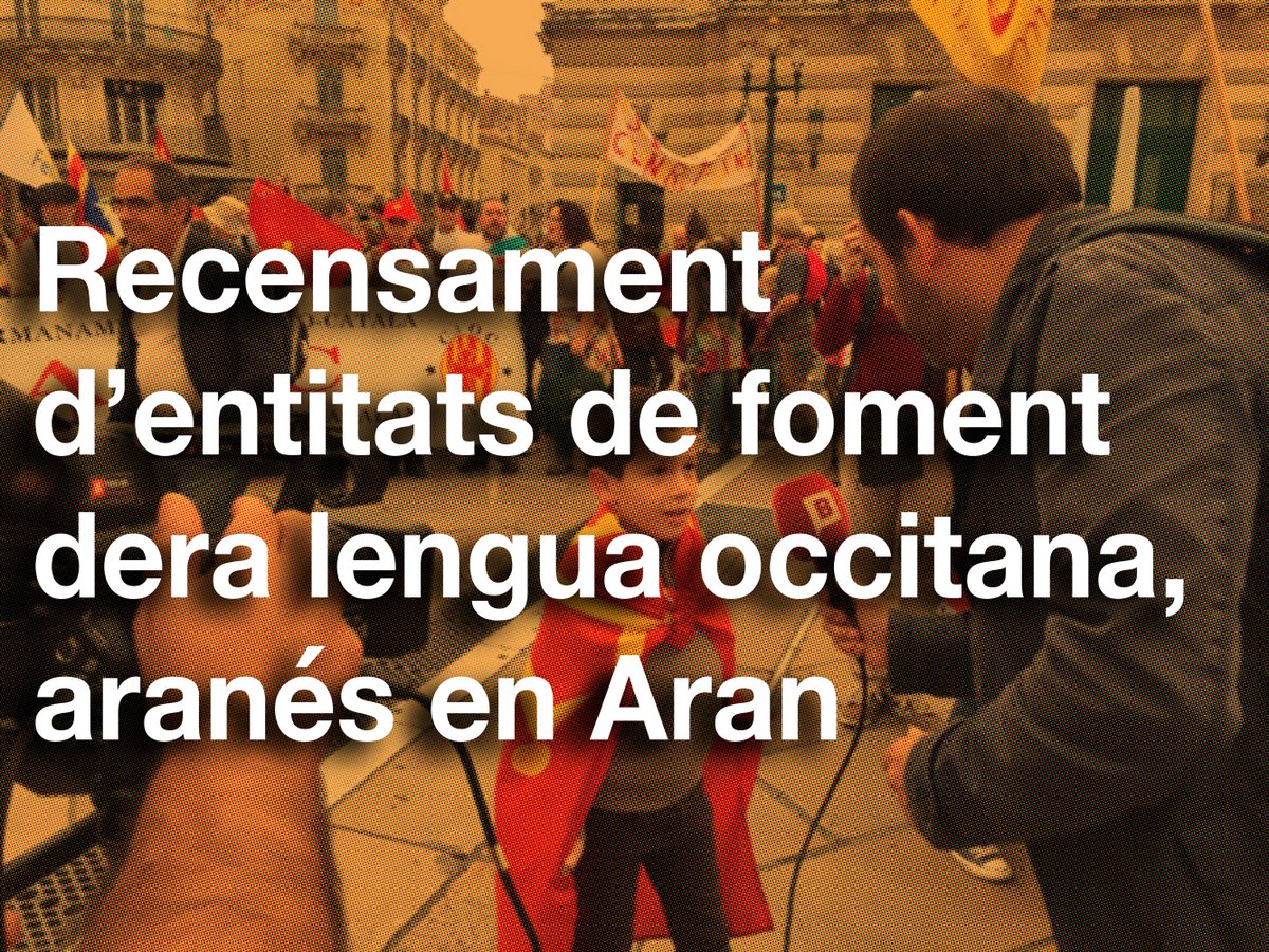 occitan_aranes's tweet photo. Bon dia! 📣⚠️ En çò que tanh ath recensament d'entitats de foment dera lengua occitana, aranés en Aran, 📆 brembatz qu'era data limit ei eth 31 de març 2022 tà inscriuer-se o renauir era inscripcion ✍️ Es quòtes o dons benefícien d'ua rebaisha en #IRPF

https://t.co/Eq4XRARcjq https://t.co/oaXqRua92E