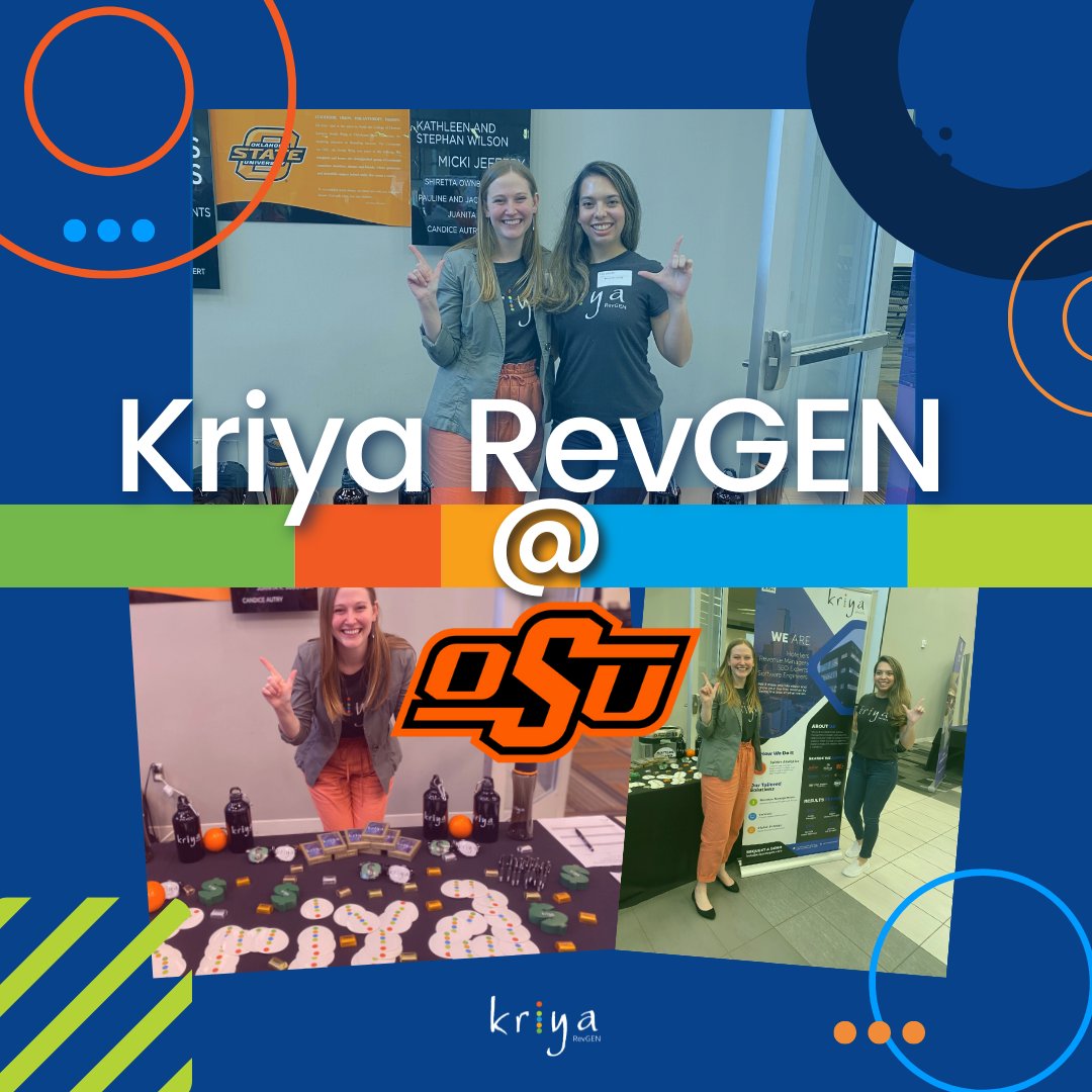 KriyaRevgen's tweet photo. Today, members of the RevGEN Team, Gracie Szakin &amp; Elizabeth Selva, paid a visit to Oklahoma State University's Hospitality Days Career Fair! If you're a student make sure to stop by our booth!

#careerfair2022 #hospitalityindustry #revenuemanagement #teambuilding #hotels https://t.co/NxkNH9BhOu