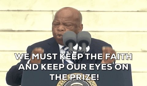     HAPPY HEAVENLY BIRTHDAY REP. JOHN LEWIS    WE WILL KEEP UP THE GOOD FIGHT FOR YOU ONE L VE  