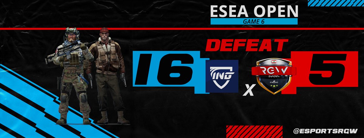RGWesports's tweet photo. DEFEAT!
The boys with a rough night! GG to #InsideGames
We lose on #Overpass again 5-16
#ESEA #CSGO https://t.co/VRwFq5j2jZ