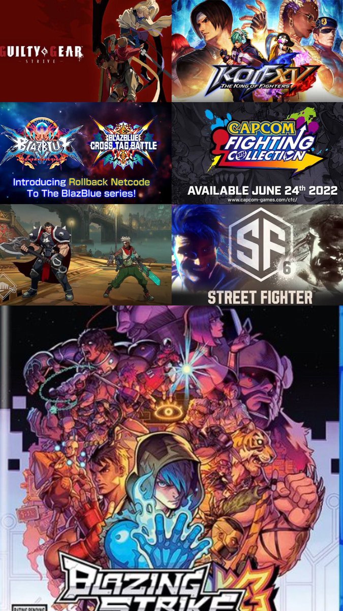 MidgarChocobo's tweet photo. We're entering the 2nd Golden Age of Fighting Games. And this is only the tip of the iceberg. #StreetFighter6 #KOF15 #blazblue #GuiltyGearStrive #projectL #arcane #CapcomReveal https://t.co/OKAUsxvuCt