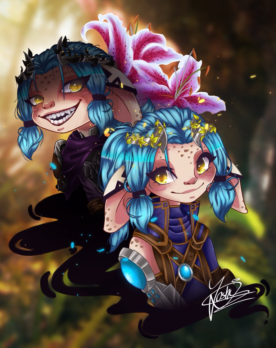 LavernaYerai's tweet photo. Welp, as a mesmer its kinda build in, but i also have #guildwars2 #corruptionarc, @Y0shi206 drew this for me before the meme was a thing. https://t.co/tdp6DFoPxC
