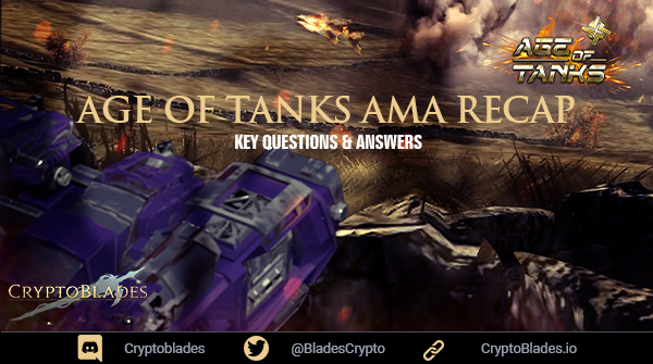 CryptoBlades's tweet photo. ⚔️#CryptoBlades x A.o.T. AMA Recap⚔️

👇In case you missed the @AgeOfTanksNFT AMA, a recap of some of the top Q&amp;As is linked below!

🙏Thank you to everyone who joined! Prizes will be sent by the end of the week!

📰CB Medium: https://t.co/VKH8y9Il5F

#Crypto #SKILL #KING https://t.co/DoJ9rQIHl6