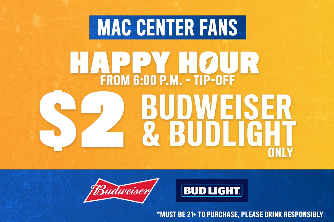 You asked for it &amp; it’s back again <a href="/KentStMBB/">Kent State Men's Basketball</a> fans! It’s HAPPY HOUR from 6pm until tip-off tomorrow night! Bring $2 &amp; cheer on the Golden Flashes!

#GoFlashes⚡️