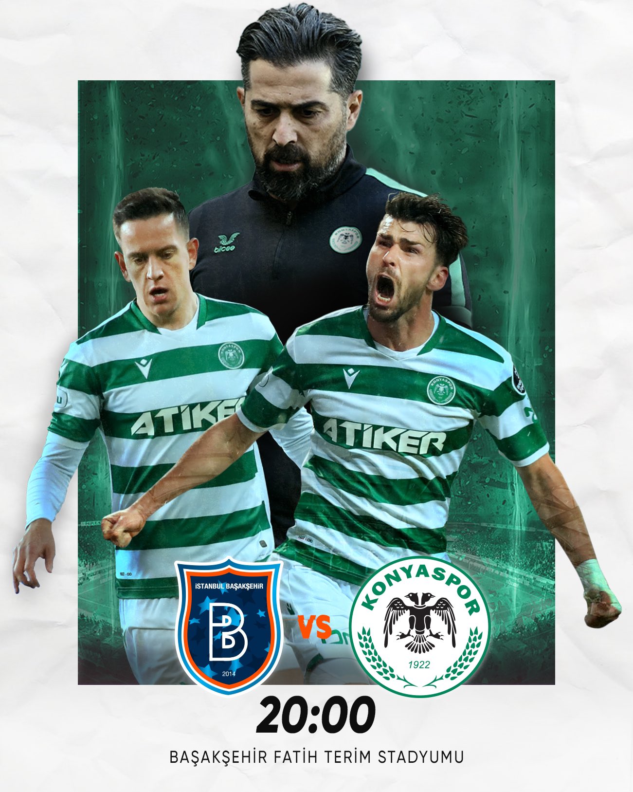 Konyaspor Sosyal Medya Ekibince Hazırlanan, Başakşehir Maçına Özel İlhan Palut Temalı Görsel