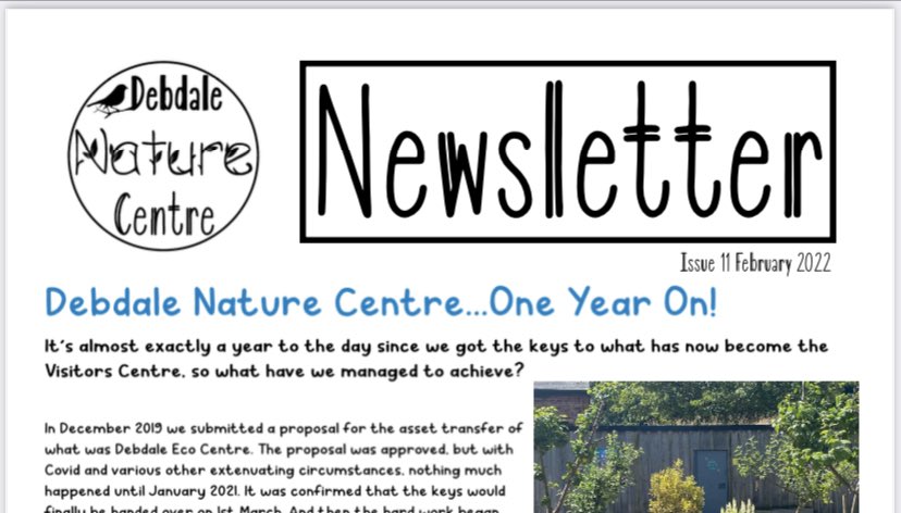 The latest issue of our Newsletter should have just landed in your inbox. 

If you’re not already signed up, drop us an email to 
debdale.nature.centre@gmail.com

<a href="/FriendsDebdale/">Friends of Debdale Park</a> #nature #community #twitternaturecommunity