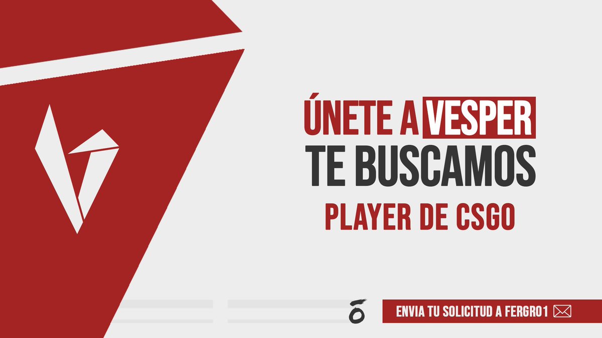 Volvemos a la busqueda de jugadores de #CSGO para cerrar roster tras alguna salida 🧐

🔴MD a <a href="/fergr01/">fergr01</a> si estás interesado
🟢RT si te has duchado hoy