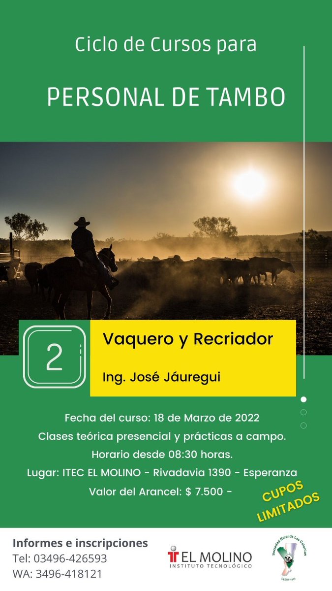 SEGUNDO CURSO DE CAPACITACIÓN PARA PERSONAL DE TAMBO