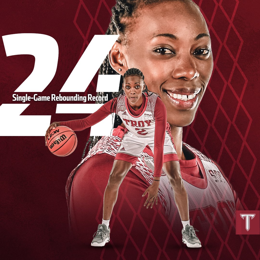 𝐑𝐄𝐂𝐎𝐑𝐃-𝐁𝐑𝐄𝐀𝐊𝐈𝐍𝐆 𝐏𝐄𝐑𝐅𝐎𝐑𝐌𝐀𝐍𝐂𝐄 ‼️

Felmas Koranga set Troy's DI single-game rebounding record Saturday with an impressive 24 boards! 

#OneTROY ⚔️🏀