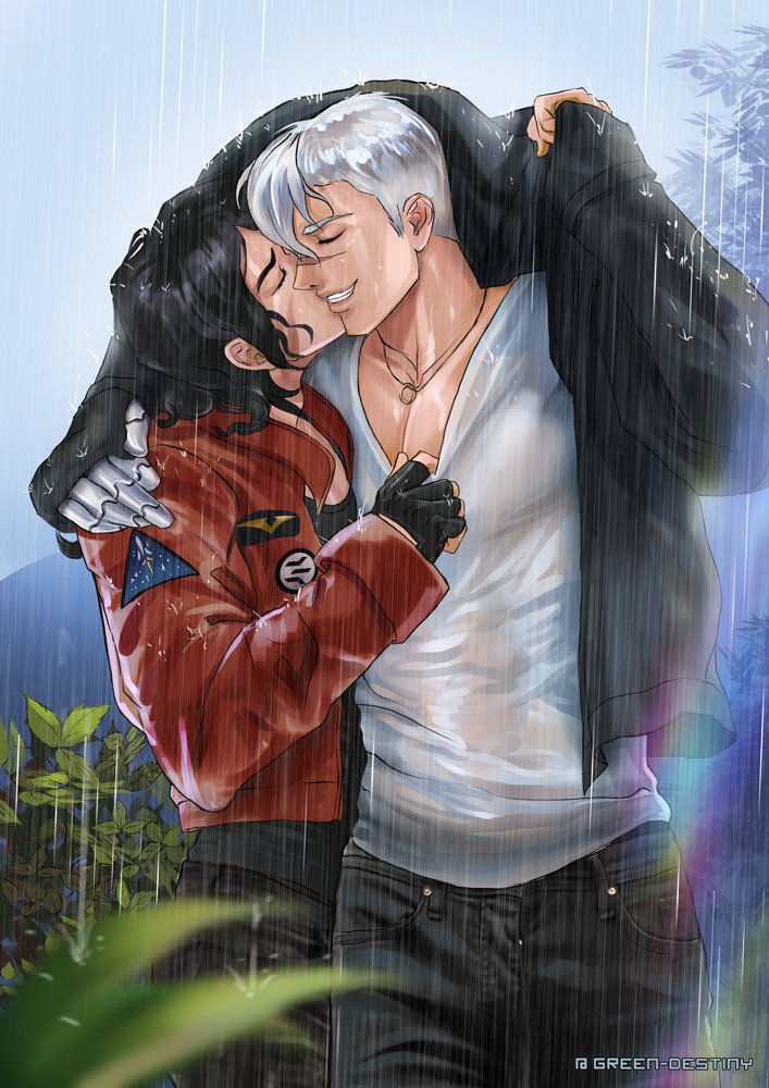 Happy <a href="/mysheithlentine/">Sheithlentines 2023 @ Posting</a> to you, lovely <a href="/sepiacigarettes/">abbey 🍵🌸</a>! 

A downpour started while they were on their walk. Shiro's trying to keep them both dry but all Keith wants to do is kiss, which is a pretty big mood if you ask me. Hope you like it 💝!

 #Sheithlentines2022 #Sheith