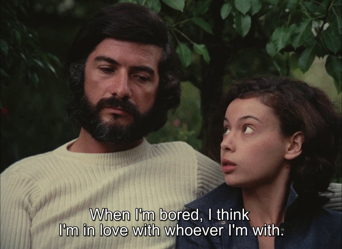 lovemakesmemean's tweet photo. Claire’s Knee (1970)

Laura is the best thing about this film hands down. https://t.co/mepeSYHsel