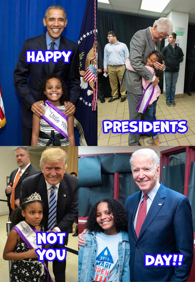 LittleMissFlint's tweet photo. Happy President's Day to my squad 42, 44 &amp; 46 https://t.co/2I3n7YBTEe