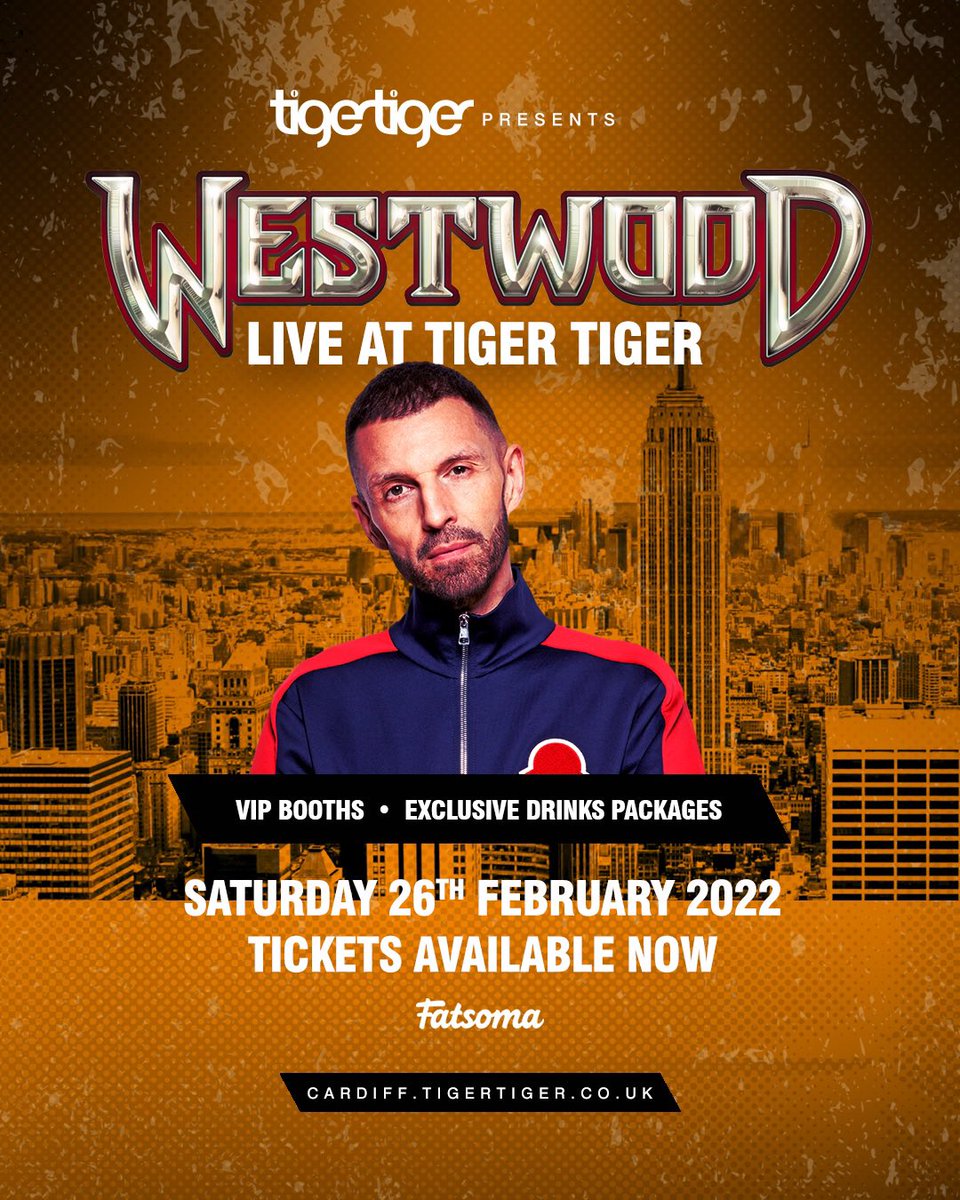 TimWestwoodTV (@timwestwood) on Twitter photo this Saturday Tiger Tiger Cardiff! <a href="/TigerCardiff/">Tiger Tiger Cardiff</a> Gonna be LIT 🔥🔥🔥
fatsoma.com/e/g2s15l1m/tim… this Saturday Tiger Tiger Cardiff! <a href="/TigerCardiff/">Tiger Tiger Cardiff</a> Gonna be LIT 🔥🔥🔥
fatsoma.com/e/g2s15l1m/tim…