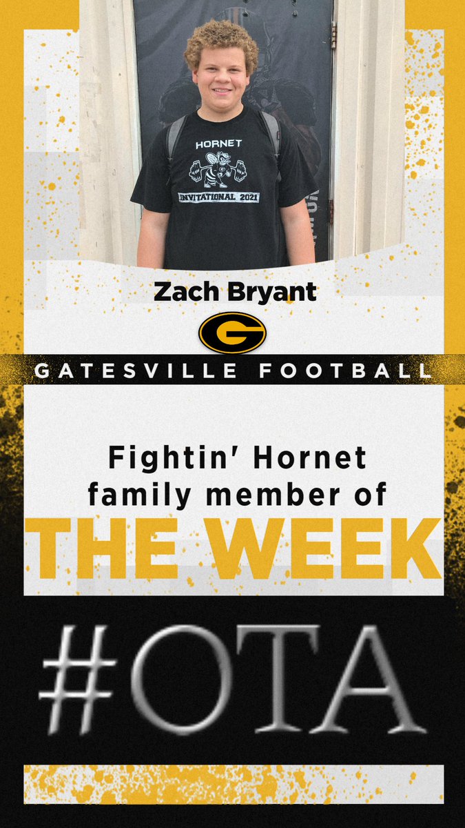 FightinHornetFB's tweet photo. Congrats to our Week 3 FMOTW 

Zach Bryant! 

#OTA 
#Family https://t.co/Ba4peCT2zM