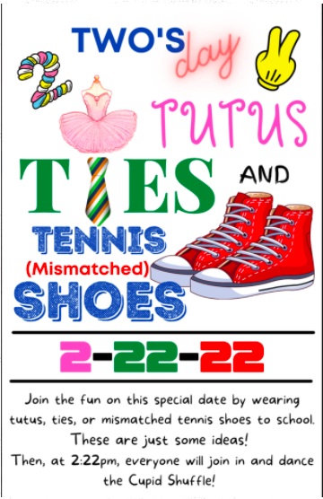 Help us celebrate TWO'S DAY TOMORROW, February 22nd!