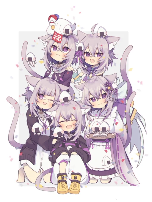 おかゆちゃん誕生日おめでとう!
#絵かゆ #猫又おかゆ生誕祭2022 