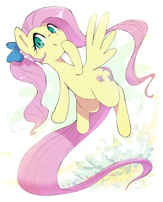 The transition of my Fluttershy picture. More bright colors🌅 