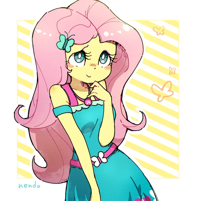 The transition of my Fluttershy picture. More bright colors🌅 