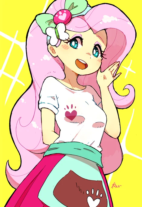 The transition of my Fluttershy picture. More bright colors🌅 