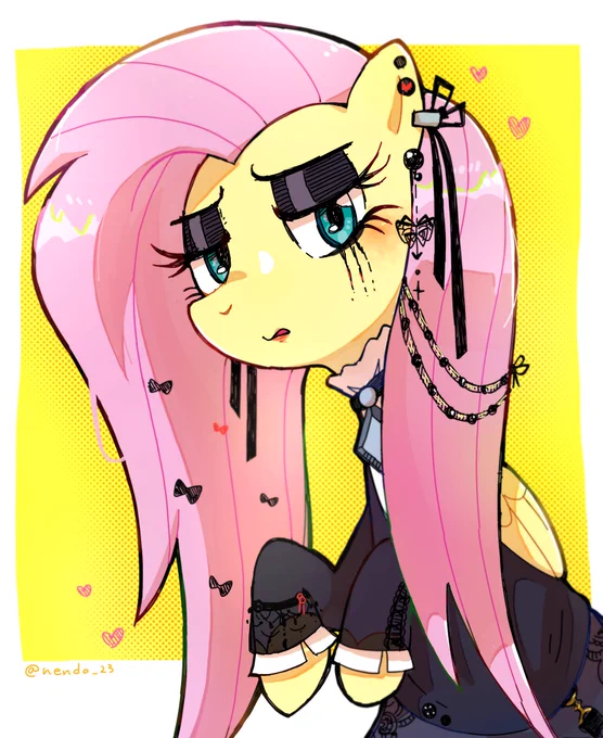 The transition of my Fluttershy picture. More bright colors🌅 