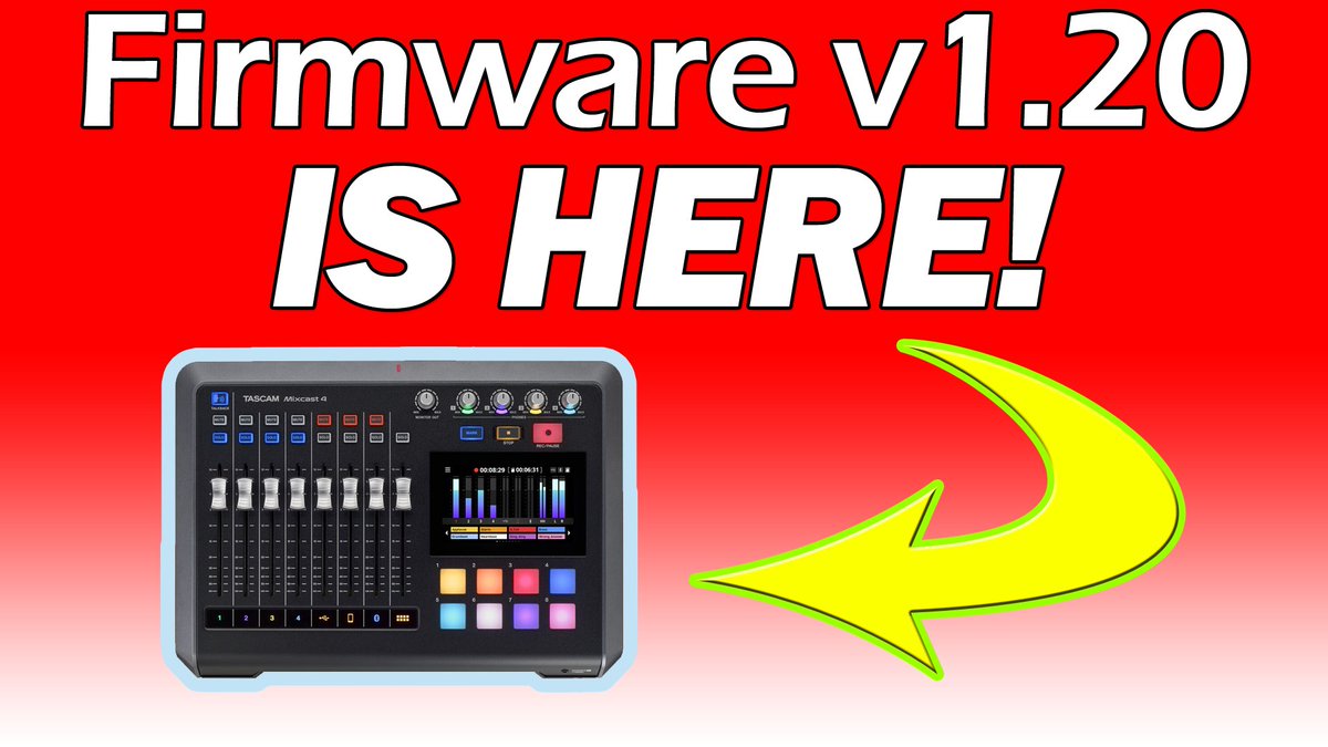 HankDavis's tweet photo. .@TASCAMpro #Mixcast firmware update v1.20 is out now! Check out my thoughts on the update here >>> https://t.co/VMRDSCc75K https://t.co/RUQR440PoP
