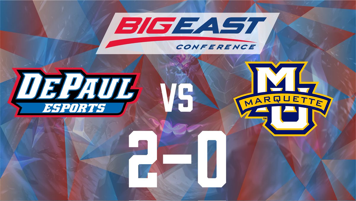 DePaulLoL (@dpulol) on Twitter photo In case you missed it, Varisty scored another 2-0 in Big East this past weekend against <a href="/MARQ_Esports/">Marquette Esports</a> ggs! In case you missed it, Varisty scored another 2-0 in Big East this past weekend against <a href="/MARQ_Esports/">Marquette Esports</a> ggs!