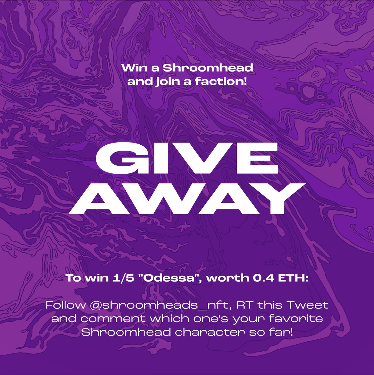 shroomheads_nft's tweet photo. 🚨 GIVEAWAY TIME🚨

Win an NFT worth 0.4ETH! ✅
Join a faction of the NEO-Budapest Triangle!✅
Be part of the Shroomheads journey! ✅

Follow us, retweet this tweet and tell us your favourite character so far, it's that simple! https://t.co/5igF8QlUMF