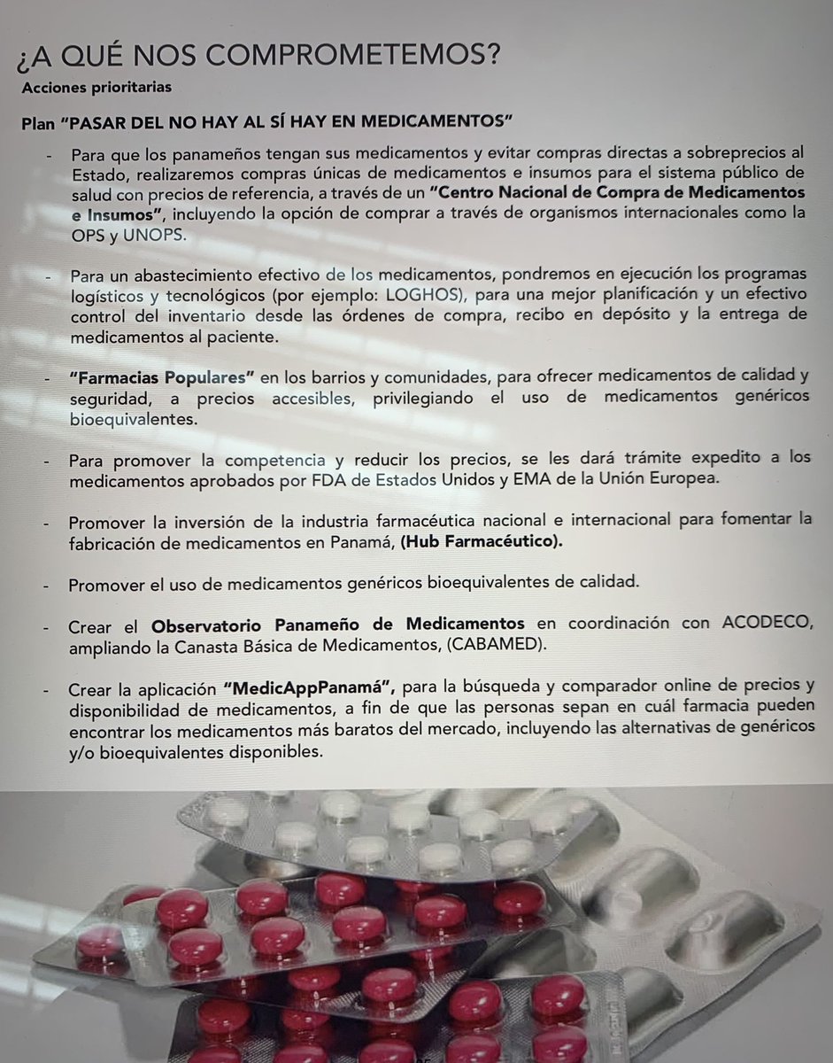 JDVasquezGut's tweet photo. El gobierno actual en campaña se comprometió a una serie de acciones que ellos llamaron “prioritarias” para bajar el costo de medicamentos 💊. 

¿@NitoCortizo cuantas se han tomado? 

¿Si ya tenían una hoja de ruta para qué convocar a una mesa?

¡Estas acciones no pueden esperar! https://t.co/p05LFTG7lU