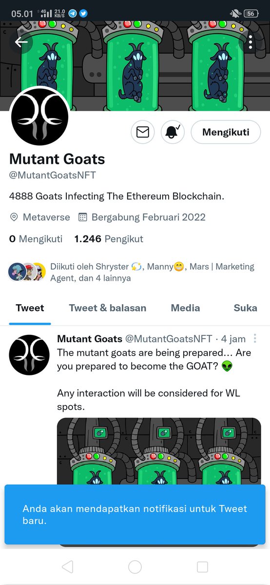 PutriNovia997's tweet photo. @sof1azara03 @MutantGoatsNFT Done https://t.co/GqgJGb7rJr