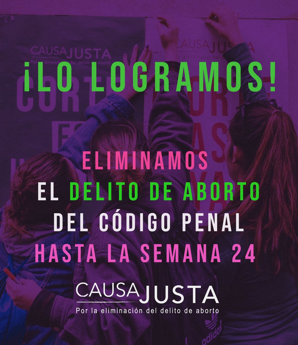 📣✊ Con este fallo histórico, Colombia es el primer país latinoamericano que elimina el delito de aborto hasta la semana 24 ¡Seguimos avanzado! #CausaJustaPorElAborto