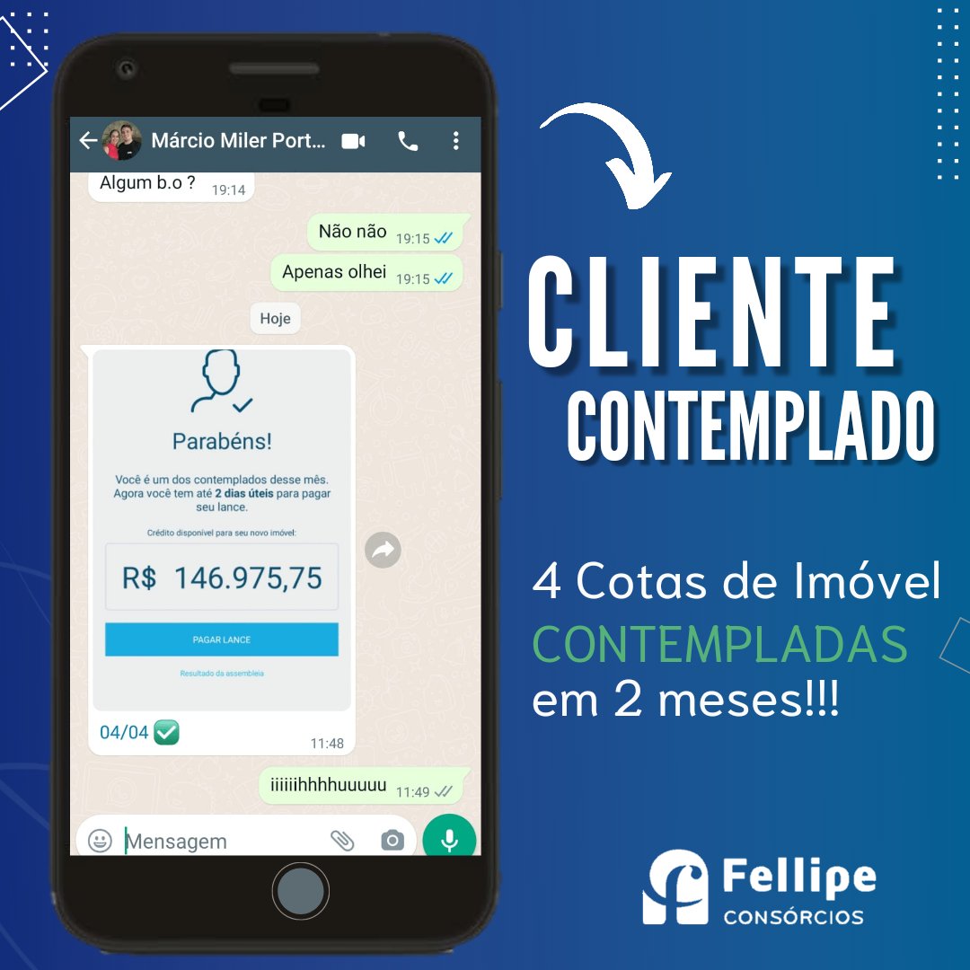 fellipeconsorc1's tweet photo. Parece fácil, mas é FELLIPE CONSÓRCIOS 👏🏼🚀
.
.
#fellipeconsorcios #clientecontemplado #contemplado #consorcio #clienteconsorcio #consorcioimovel #consorcioautomoveis https://t.co/gONxjsVUq2